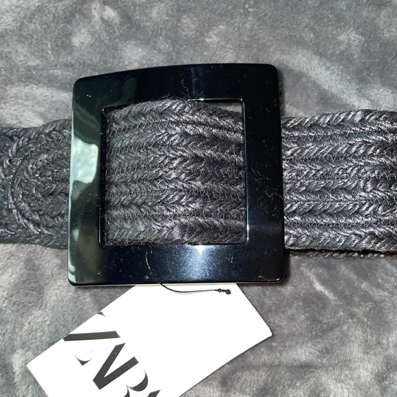 Zara square buckle raffia belt - Picture 8 of 8